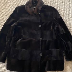 Sheared brown  mink Trilogy Jacket